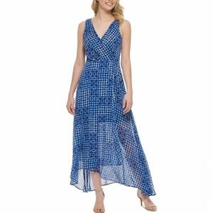 Tommy Hilfiger High-Low Maxi Chiffon Dress, Sz 2
